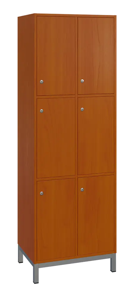 SBS-3322 šatní skříň 6-boxová, 1800x600x400 mm, kovové nohy, třešeň šumavská